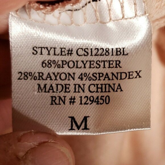 Como Womens New Short Sleeve Pink Front Knot Knit Top Medium - Picture 6 of 6